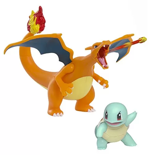 Pokémon Fire and Water Battle Pack – Charizard & Squirtle Figures