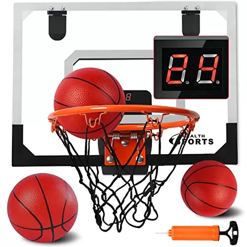 Electronic Scoreboard Basketball Hoop for Indoor Fun