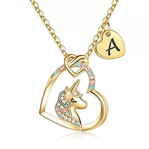 Magical Unicorn Heart Necklace: A Sparkly Treasure for Young Princesses