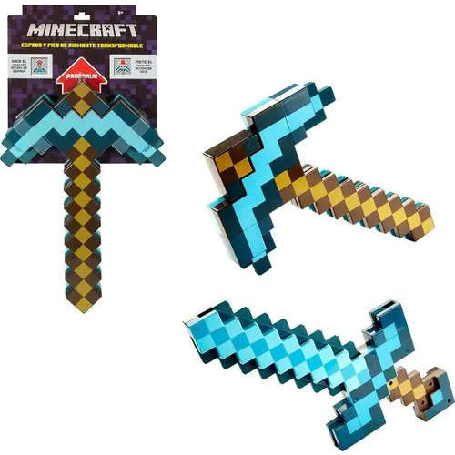 Minecraft Diamond Sword and Pickaxe Transformation Toy