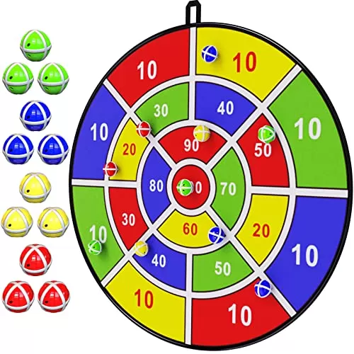 BooTaa Large Dart Board Set: Fun Indoor and Outdoor Game for Kids
