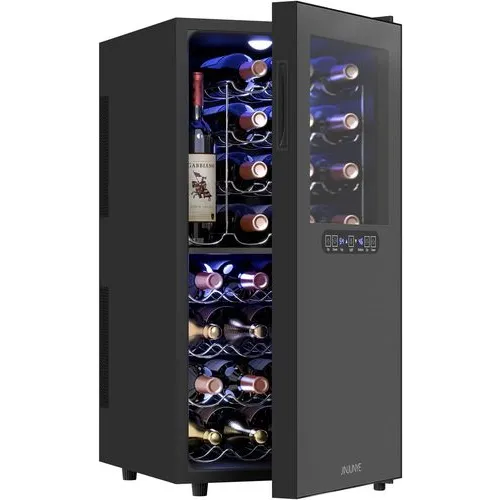 JINJUNYE 32-Bottle Dual Zone Wine Cooler