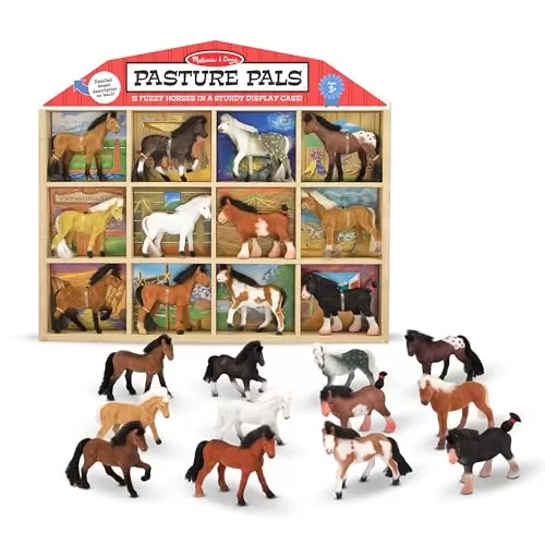 Melissa & Doug Pasture Pals: Collectible Horses Set with Wooden Crate