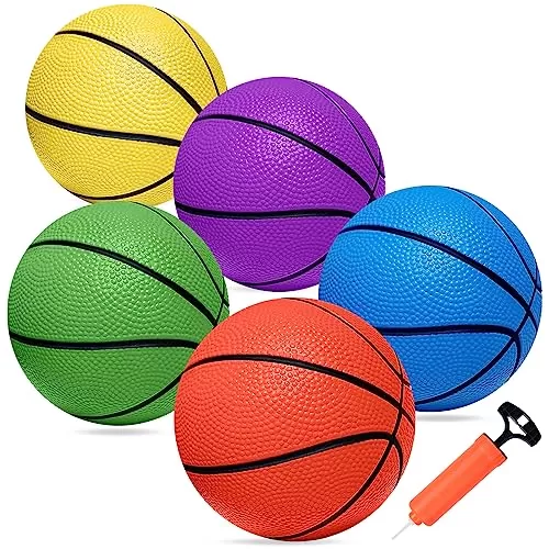 Iyoyo Mini Basketball Set – 5 Pack with Pump