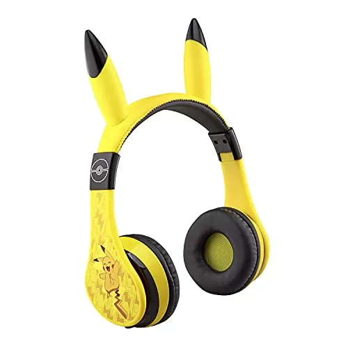 eKids Pokemon Kids Bluetooth Headphones with Microphone, Yellow