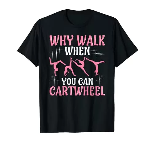 Cool Cartwheel Gymnastics T-Shirt for Girls