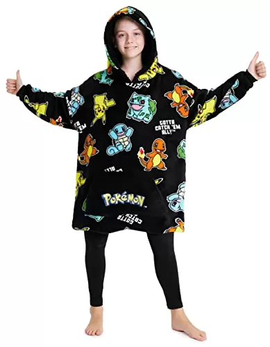 Pokemon Pikachu Oversized Hoodie Blanket for Kids