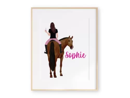 Customizable Horse Wall Art for Girls’ Bedrooms