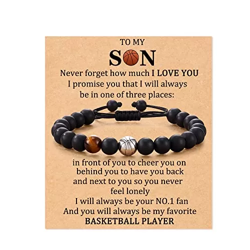 Basketball Themed Bracelet for Boys and Coaches