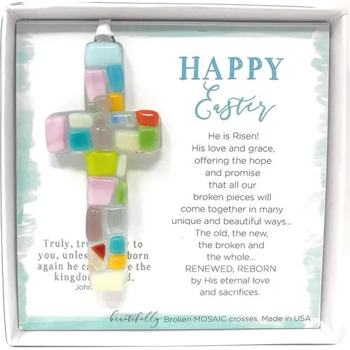 Handcrafted Spring Easter Cross – Made in USA