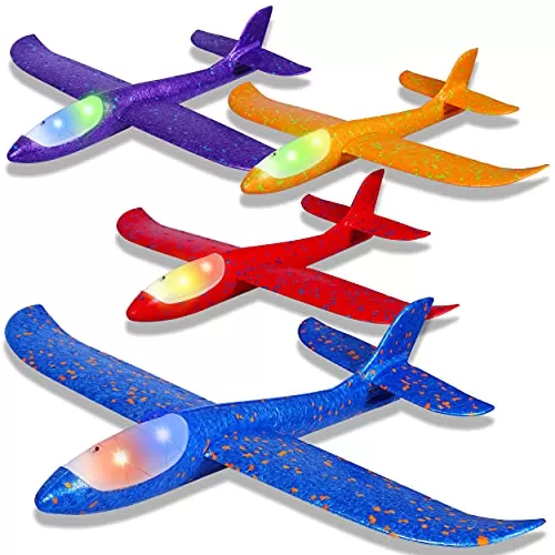 IJO LED Light Airplane Toys: Fun Outdoor Flying Toy for Kids