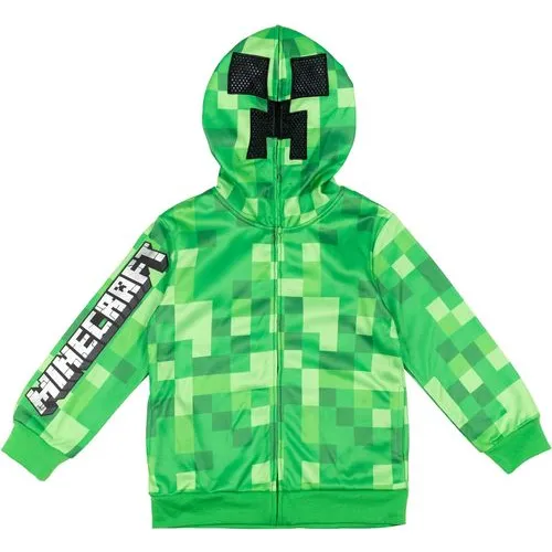 Minecraft Creeper Kids’ Fleece Zip-Up Hoodie