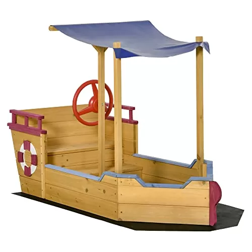 Outsunny Pirate Ship Sandbox: A Fun Outdoor Adventure for Kids