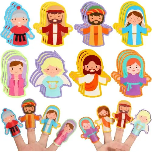 Religious Finger Puppets Set for Easter – 24 Pcs