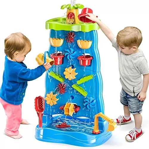TEMI Waterfall Maze Table: Fun Outdoor Sensory Toy for Kids
