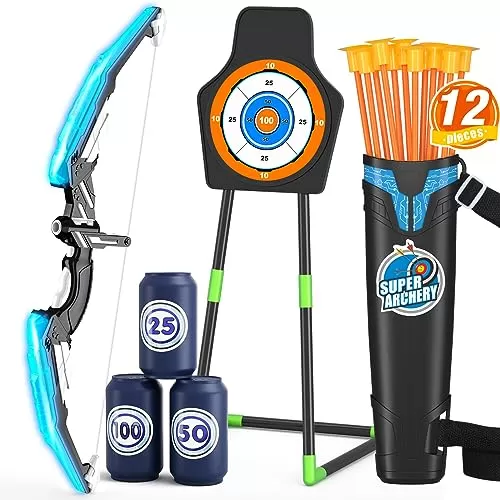 HYES LED Light Up Archery Set: Fun Outdoor Gift for Kids