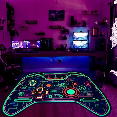 Csivoisw Cool Gamer Glow Rug (60″x39″)