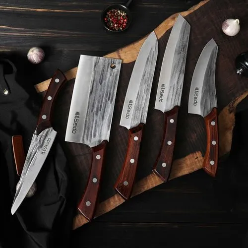 Seido 5-Piece High-Carbon Stainless Steel Butcher Knife Set